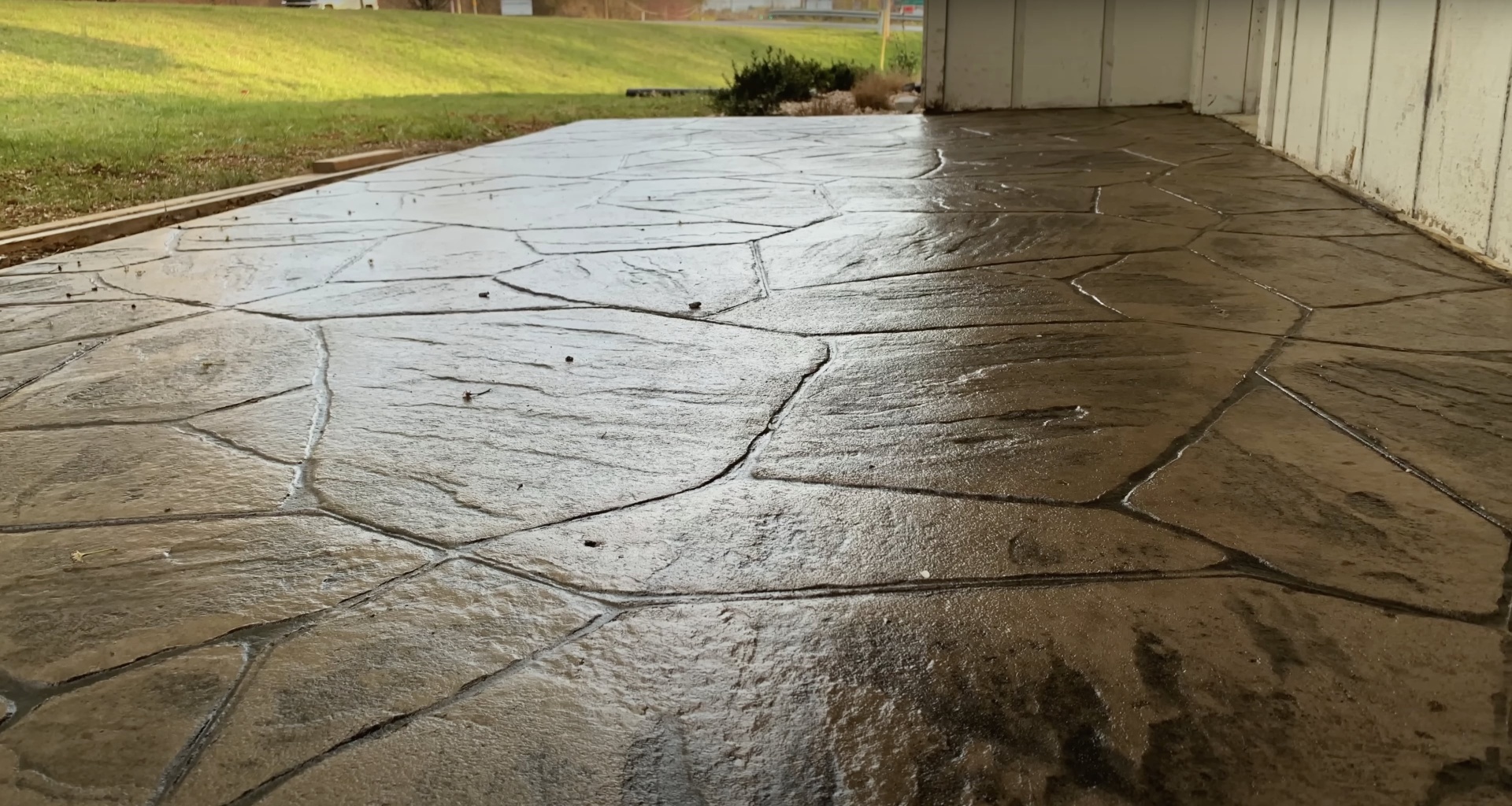 Concrete Repair Assessment - Before photo showing damage requiring professional restoration Cracked concrete driveway showing need for professional concrete repair and resurfacing services